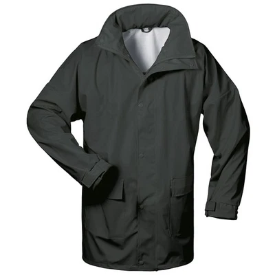 NORWAY PU-Regenjacke Schwarz Angeljacke Friesennerz Arbeitsjacke mit Kapuze