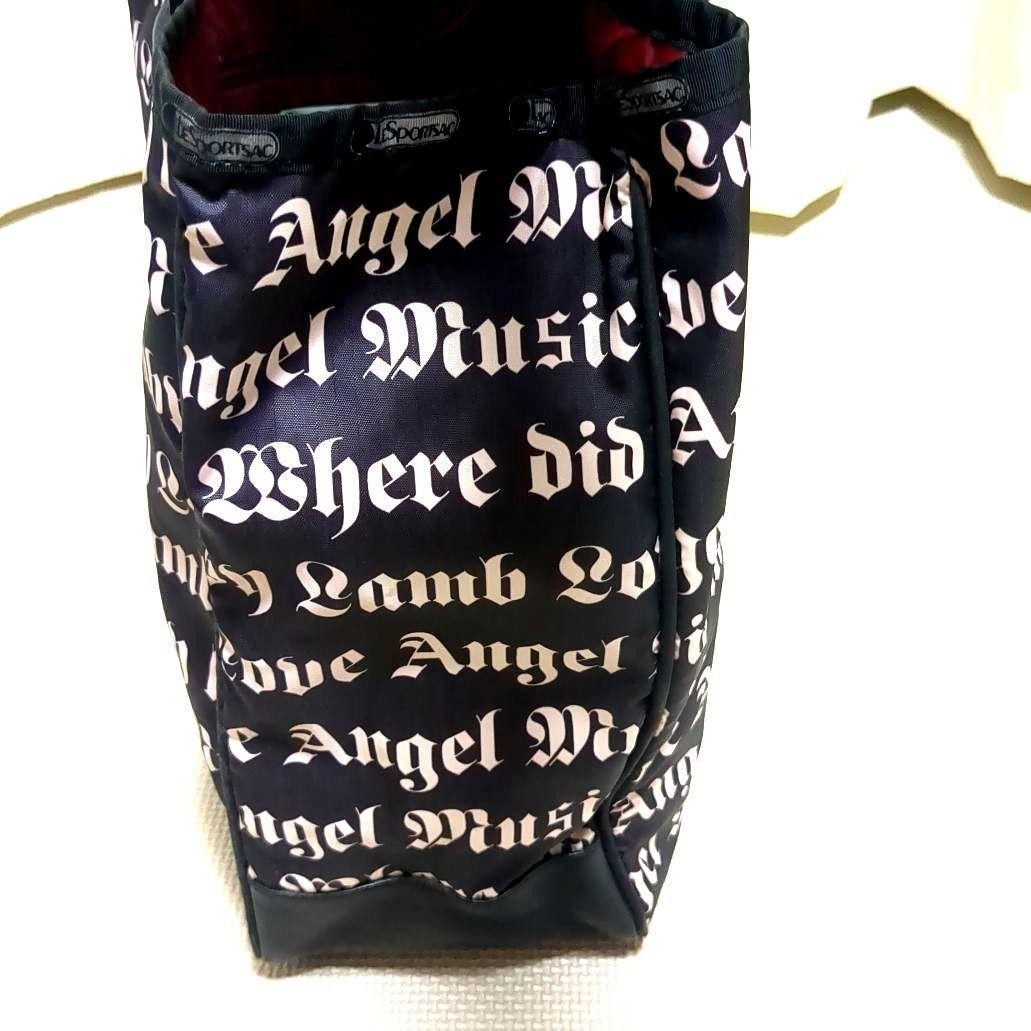 希少【LeSportsac × L.A.M.B.】コラボトートバッグ ブラック LeSportsac L.A.M.B. Gwen Stefani Collaboration Nylon Black White