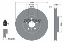 2x Bremsscheibe innenbel�ftet 92274405 TEXTAR f�r BMW MINI