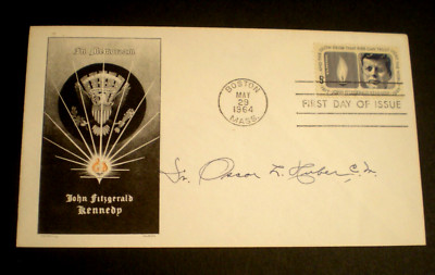 RARE FDC SIGNED FR OSCAR L HUBER GAVE LAST RITES TO JFK AT PARKLAND IN DALLAS 63