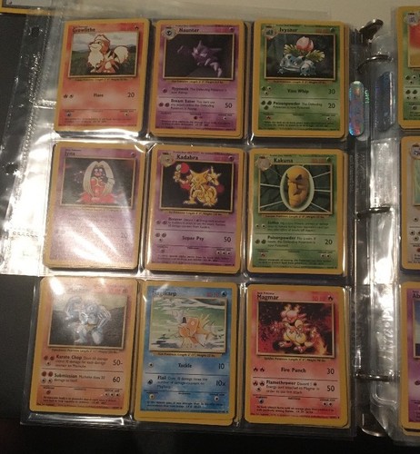 COMPLETE ORIGINAL BASE SET POKEMON CARDS ALL 102/102 IN EXC/NEAR MINT ...