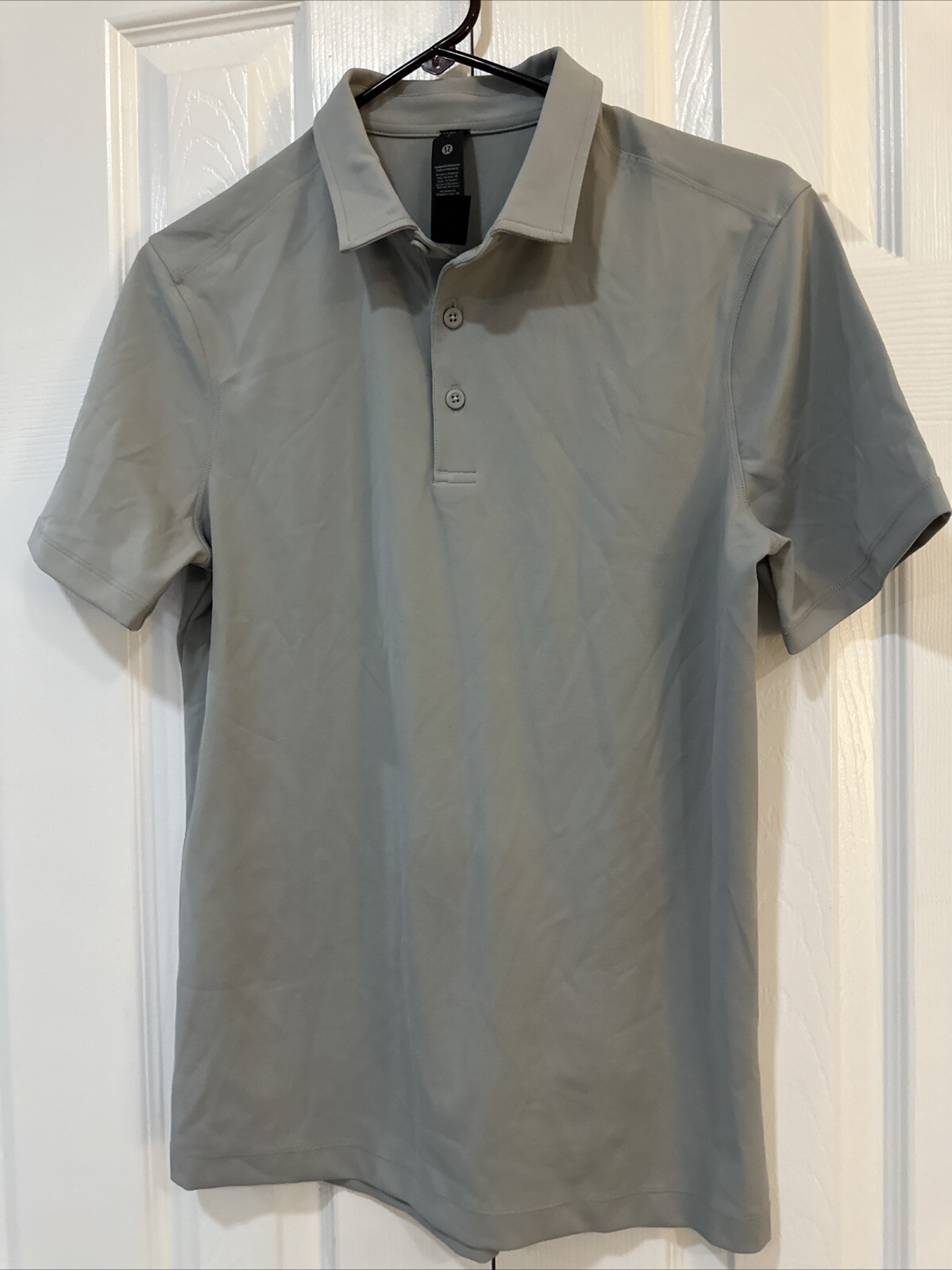 Lululemon Polo Shirt Men Small Short Sleeve ShowZero Polo Active  Grey NWOT