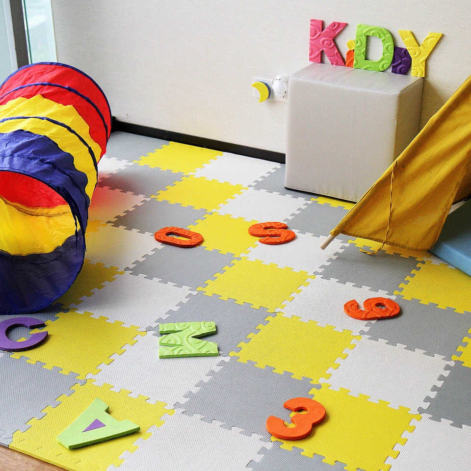 CCLIFE Puzzlematte EVA schadstofffrei wasserdicht Spielmatte Kinderteppich Spielteppich