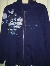 NEW~Antthony Design Originals Navy with ROSE Sequin Detail~SMALL~