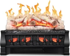 Electric Fireplace Insert Heater 21" W, 5 Flame Brightnes and Speed Mode, Remote