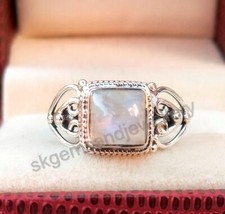 Moonstone Ring 925 Sterling Silver Rainbow Moonstone Ring Fine Ring All Size