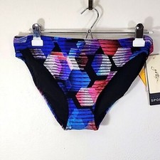 Profile Sport by Gottex colorful sporty pattern sensitive bikini bottom NWT 12