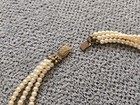Vintage Faux Graduated Pearl Necklace Triple Strand Beaded w Ornate Clasp J62 — photo 8