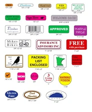 Printed Labels 10,000 Small Rectangle Round Square Oval Custom Business Stickers