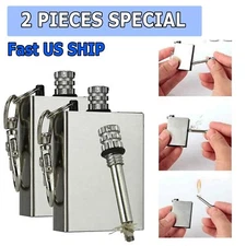 Lighter Flint Magnesium Emergency Fire Starter Camp Survival Refill Waterproof