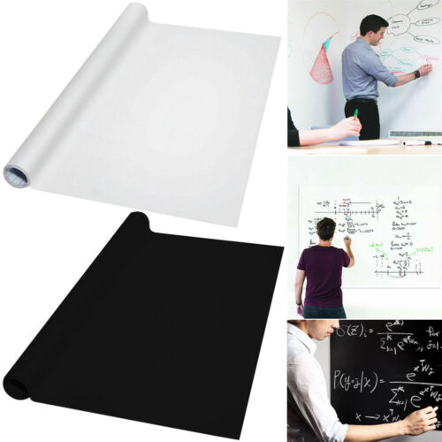 Whiteboard Wall Sticker Reusable Roll Up Black White Board Painting Chalkboard. - Picture 1 of 9