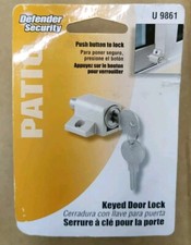 Prime-Line U 9861 Sliding Door Keyed Lock, Push-in To Lock