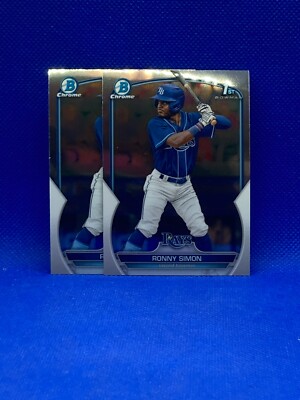 2023 Bowman Chrome Prospect #BCP-112 Ronny Simon (x2) 1st Bowman Tampa Bay Rays