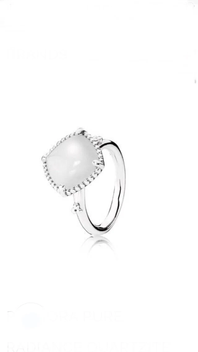 Pandora white sale stone ring