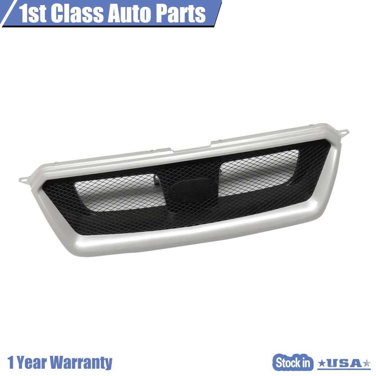 Front Sport Mesh Grille Satin White Pearl For 12-14 Subaru