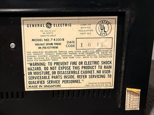 Vintage 80s General Electric GE 7-4300F Flip Alarm Clock Working Nice Condition - Picture 8 of 8