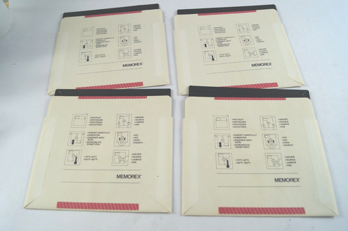 VTG LOT (4) MEMOREX 2S 2D 8in Flexible Disk Double Sided Density 1024 Bytes B133 - 第 3/3 張圖片