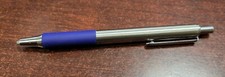 1 Zebra G-402 Stainless Steel Retractable Gel Pen Fine 0.5mm Blue Ink G402