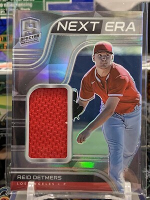 2021 Panini Spectra Next Era Materials #3 Reid Detmers Jersey Prizm Silver TZ3G