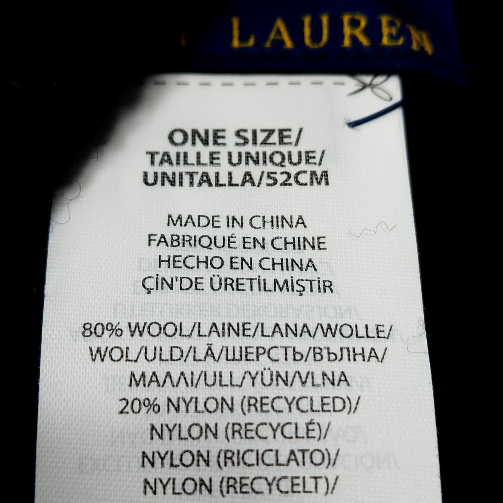 Nuova Polo Ralph Lauren Uomo Misto Lana Navy Beanie Polsini Maglia Colorblock Pony