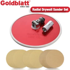 Goldblatt 9" Drywall Sander 30pc Sanding Discs-Hook Loop 80 x 100/180 Mixed Grit