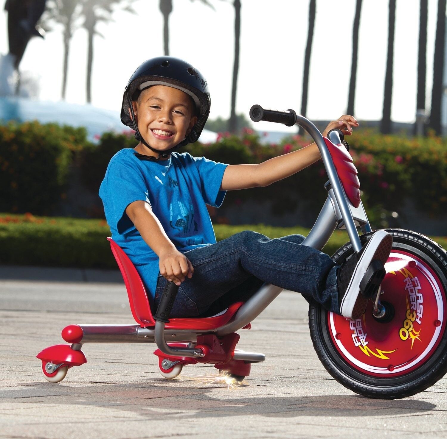 Big Wheel 360 Spin Drift Chopper Tricycle Toy Kids Ride On Pedal Trike Red New