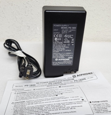 Aiphone PS-1820 18 Volt DC 2 Amp Power Supply