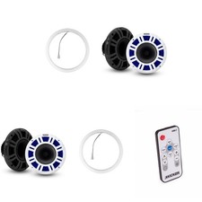 Kicker  2 Pair  48KMXL8 8" LED Horn-Loaded Marine Speakers  47KLSR8 8-Inch...