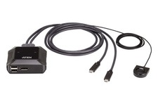 Image of ATEN 2-Port USB-C 4K DisplayPort KVM Switch with Remote Port Selector