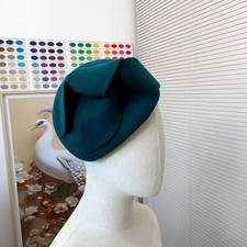 Green Wool Felt Fascinator Hats For Women Tea Party Formal Kentucky Derby Hat