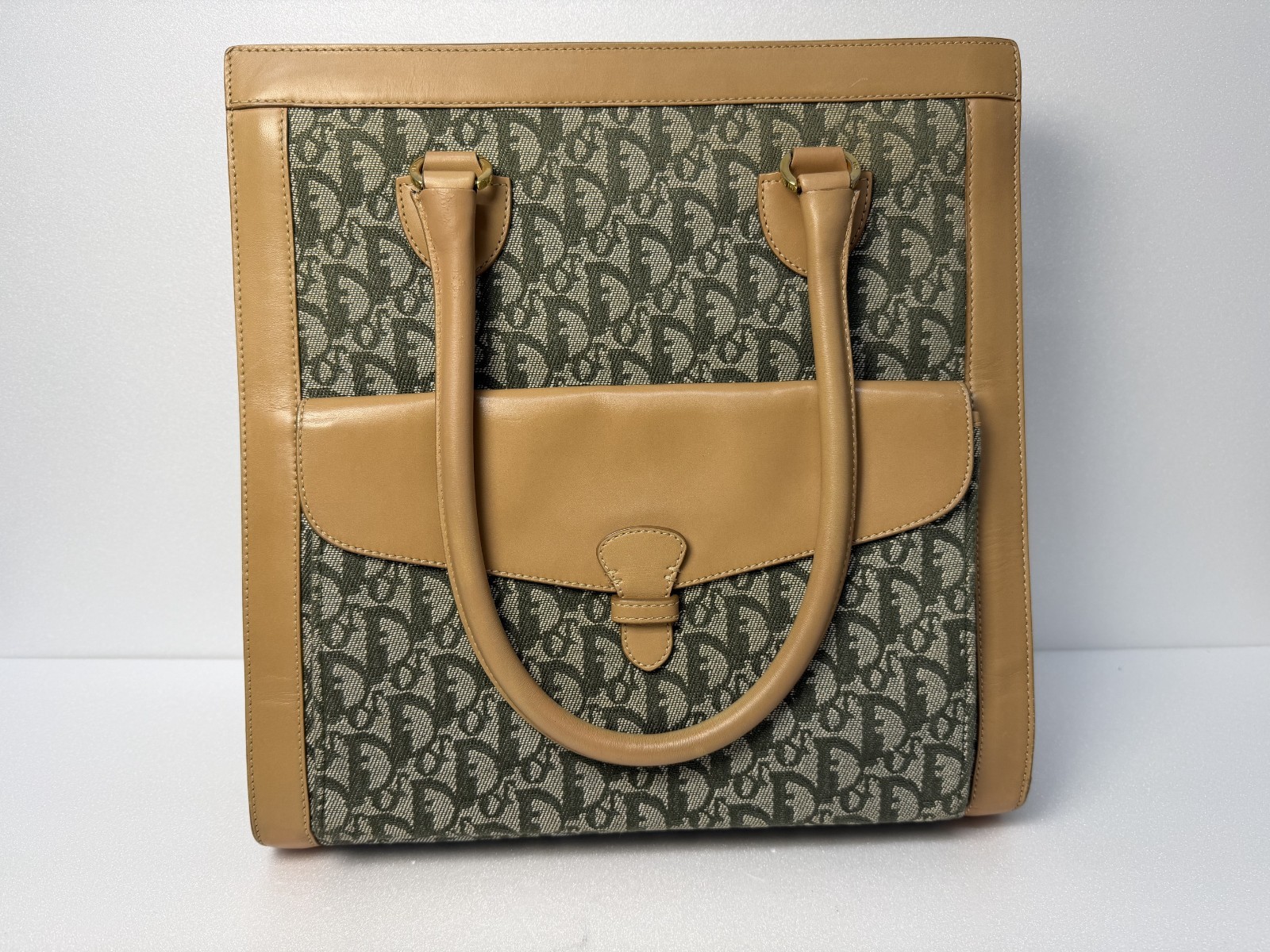 Christian Dior Handbag Tote Bag Trotter Canva Vintage Authentic thumbnail 3