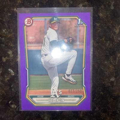 2026 Bowman Wei-En Lin 1st Bowman Prospect Purple Border #/250 #BP-125
