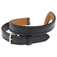 Hermes Bracelet Black Leather XS Stylish 18 in