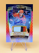 2024-25 Upper Deck Stature Hockey #38 Cutter Gauthier /25 Red Auto Patch Rookie!