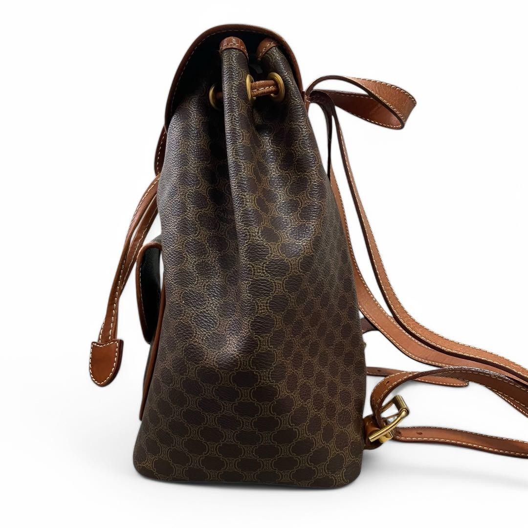 CELINE Mini Backpack Macadam Pattern Brown PVC Le… - image 7