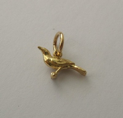 GENUINE SOLID 9K  9ct Yellow GOLD 3D CANARY BIRD Animal Charm/Pendant GIFT