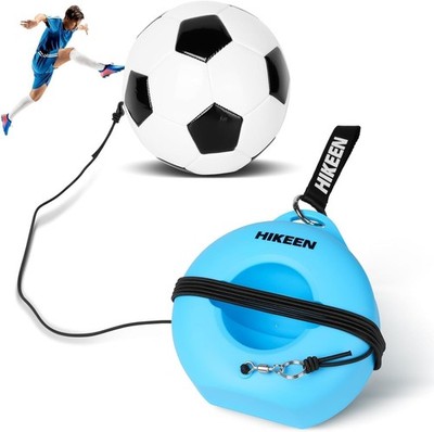 Hikeen Fußball Trainingsset mit Metallfuß tragbar Solo Trainer Ausrüstung mit