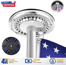Solar Flag Pole Light Solar Powered, Weatherproof Auto Light 12+Hours 1500 Lumen
