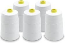 | Filo per Cucire Sacchi | 5 Bobine Filo Cucito Poliestere | 12S/20S 4 Fili | 20