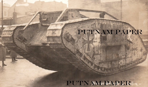 Post WWI German Freikorps Tank Real Photo Postcard RPPC