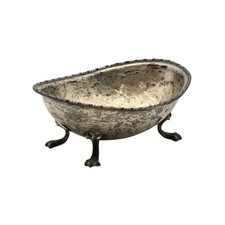 Small Vintag Bowl With Feet In Marked 800 1 1/4" Tall 