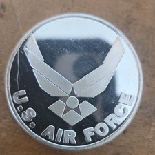 U.S. Air Force 1 Troy Oz .999 Fine Silver Round 1 oz Total .999 Fineness 95.00 per troy oz