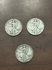 Lot of Three 1943 Walking Liberty Half
