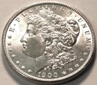 1900 O/CC Morgan Silver Dollar, Uncirculated, Better O over CC Semi-KEY Date $1