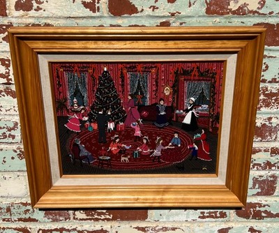 MRS. B ANN RUGH BAKER PAINTING CARMEL CALIFORNIA ARTIST FAMILY HOLIDAY CHRISTMAS