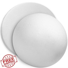 Opfiue 2pc Large Styrofoam Half Balls, 8in White Foam Craft DIY