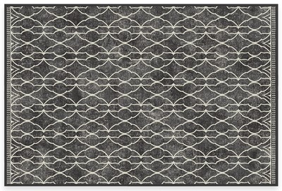 x Star Wars Washable 2x3 Area Rug, Grogu Trellis Black, Premium Rugs for Livi...