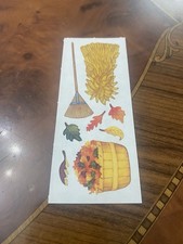 Vintage Creative Memories Fall Raking Leaves Sticker Strip