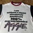 Vintage Aggie 1/2 Sleeve T Shirt Texas A & M Aggies Size XXL