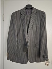 grau gestreifter HERREN-ANZUG , 100% Schurwolle - Gr.  56 von J.Philipp